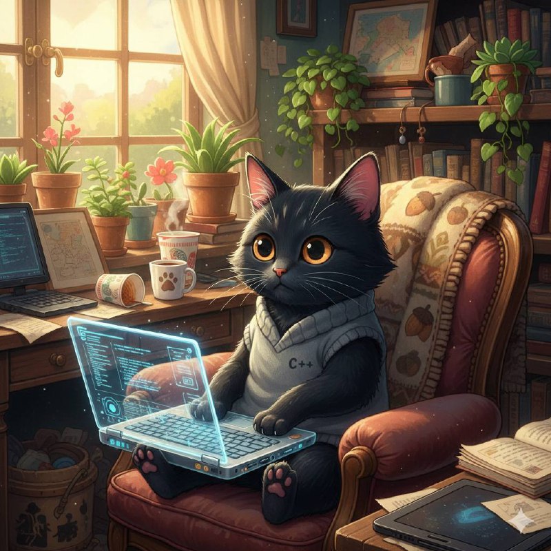 랭보 프로필 사진 - 검은 고양이 캐릭터